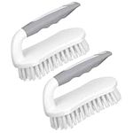 NileHome Scrub Brush, Heavy-duty Scrub brushes for Cleaning with Stiff Bristles Cleaning Brush for Shower, Bathroom, Carpet, Kitchen and bathtub scrubber - 2 Pack