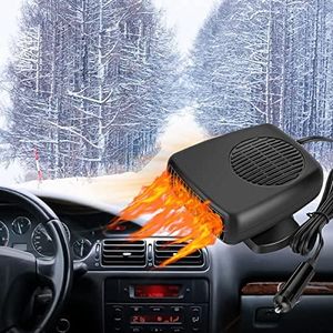 Car Heater, 200W 2 in 1 Portable Car Heater Fast Heating Quickly Defrost Defogger Demister Heat Cooling Fan Auto Dryer Windshield Defroster Plug in Cigarette Lighter(12V)