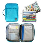 Journal Supplies Storage Case (Teal - Medium) - Custom Travel Organizer Holder for A5 Planner, Pens, Journal Supplies and Accessories (Case Only - Supplies Not Included)…