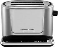 Russell Hobbs 2 Slice Attentiv Toaster with Colour Sense Technology; Adapts toasting time to bread type (Favourite settings memorised, Touch screen control, Lift & look, 1640W, Stainless Steel) 26210