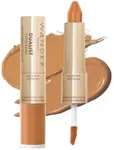 Wander Beauty Dualist Matte and Illuminating Concealer Makeup - Golden Rich - Dual-Ended Matte Concealer Stick + Liquid Concealer - Full Coverage Concealer Brightens & Hydrates Under Eyes - 0.28 fl oz