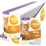 IAMS Delights Kitten Wet Food - Multipack Cat Food with Chicken in Sauce, Ideal Food for Junior Kittens from 1-12 Months, 24 x 85g