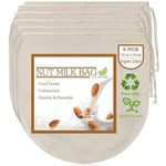 VIXIFY Nut Milk Bags 12"x12" - 100% Unbleached Organic Cotton Cheesecloth, Food Strainer Colander for Straining Almond/Oat Milk, Celery Juice, Cold Brew Coffee, Yogurt and Cheese Making Pack of 6