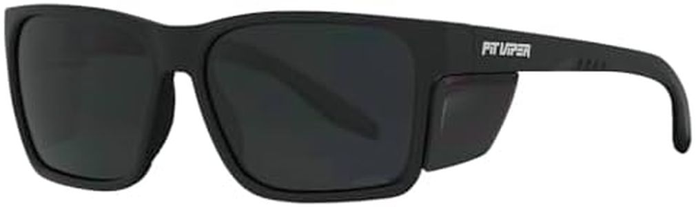 Pit Viper Revlock | Z87+ Safety Glasses with Side Shields | Polarized Scratch Resistant Shatterproof Lenses | No-Slip Grip