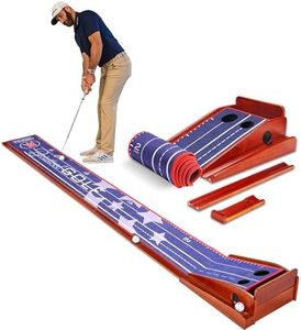 PERFECT PRACTICE Barstool Putting Mat - Indoor Golf Putting Green - Putting Matt for Indoors and Outdoors Practice - Golf Training Aid for Home & Office Use - Golf Accessories and Gifts for Men