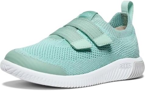 KEEN KNX Lace Up Lightweight Double Strap Barefoot Feel Sneakers, Granite Green/Lichen, 3 US Unisex Big Kid