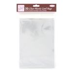 Anita's Card Bag, 162 x 225mm, Clear, Pack of 50, Plastic Bag, Card Protection Bag, for Home, Art, Craft, Cardmaking