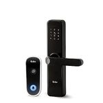 Qubo Stainless Steel Smart Video Doorbell & Smart Door Lock Essential Combo, Biometric, Multi