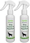 2 Pack Dog Trainer & Repellent Spray. Tried & Trusted Blend. Adult Dogs & Puppies. Indoor & Outdoor. 100% Natural, Ultra-Effective & Safe. Helps Stop & Deter Chewing, Fouling, Digging & Destroying.