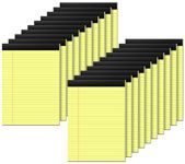 Legal Pads 8.5 x 11 Wide Ruled Notepads 20 Pack 30 Sheets Perforated Double-Sided Printing Yellow Notepads Lined Pad Letter Size Writing Pads 70gsm Recycled Paper Legal Ruled Universal Writing Pad