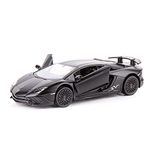 TGRCM-CZ 1/36 Scale Lamborghini Aventador LP770-4 Casting Car Model, Zinc Alloy Toy Car for Kids, Pull Back Vehicles Toy Car for Toddlers Kids Boys Girls Gift (Black)