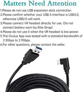 Compatible with Meta Quest Pro/Quest 2 Link Cable 5M (16 ft) USB to USB C Cable Oculus Quest 2 Link Cable 5Gbps High Speed Data Transfer & Charging, Compatible with Oculus Quest VR headsets.