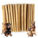 Premium Feeders Long Lasting 10” Rawhide Pressed Rolls for Dogs – 25 Pressed Bones – Natural Treats for Large Dogs – Durable Dog Chew – Digestible Treat for Dental Health & Fresh Breath