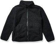 Amazon Essentials Little Girls' Full-Zip High-Pile Polar Fleece Jacket, Black, XX-Large