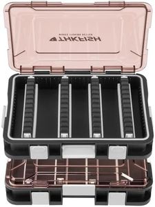 Tackle Box Organizer, 2 Packs Waterproof Fishing Tackle Box, Fishing Outdoor Storage Box Organizer with Removable Dividers, Lure Box, Plastic/Silicone,Red,Green (Silicone, Red)