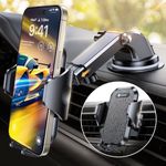 VICSEED Car Phone Holder [Military-Grade 66+LBS Strongest Suction] 3-in-1 Phone holder for cars Dashboard Windscreen Vent[Patented Metal Clip] for iPhone 15 14 13 12 Pro Max Samsung S24 S23 Ultra etc