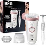 Braun Silk-épil 9 9/890 SensoSmart Epilator Rose Gold - Cordless Wet & Dry Epilator with 7 Extras