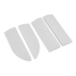 Yosoo Health Gear Threshold Ramps for Doorways, Rubber Threshold Ramp, 4PCS Universal Sweeper Door Sill Stair Wheelchair Door Sill Free Assembly Rubber Door Threshold Protect (White)