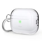 elago Compatible with AirPods Pro 2nd Generation Case Cover Clear - Protective Case Cover with Keychain, Transparent Shockproof, Gel Tape Included, Wireless Charging, Reduce Yellowing (Transparent)