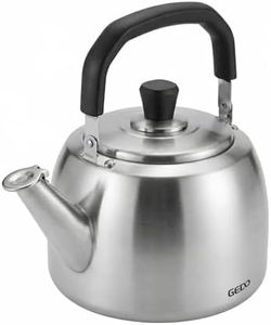 GEDO Stainless Steel Whistling Tea Kettle, 304 Food Grade, Large Capacity, Stovetop Kettle for Gas Stove and Induction Cooktop (6.4 Quarts)