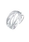 Elli Ring Ladies Wrap Leaf Ornament in 925 sterling silver