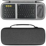 Geekria Hard Case Compatible with Logitech K380s/k380 + M355/350s, Keyboard and Pebble Mouse Combo Protective Travel Bag for Small Compact Keyboard (Black)