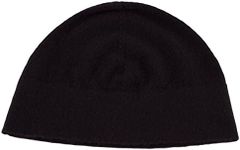 Love Cashmere Mens 100% Cashmere Watch Cap Beanie - Black - Made in Scotland, One size: Circumference 27-inch (max), Length 8.5-inch