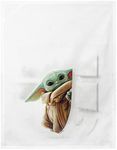 Bioworld The Mandalorian Grogu Peeking White Dish Towel