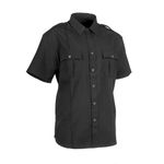 First Class Short Sleeve Uniform Shirt (CA/US, Alpha, Medium, Regular, Regular, Black)