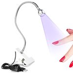 SAVILAND Mini Nail LED Lamp – Flexible Rotatable USB Quickly Nail Dryer Gel X Lamp for Nails with Securing Clip Led Light for Nails for Curing Gel Polish U V Nail Gels Manicure DIY