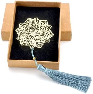 Marcapaginas Originales de Metal con Flecos Azules, Regalos para Lectores Punto de Libro, Puntos de Libro Originales Marcapaginas Personalizado, Marcadores de Libros para Adultos, Niños y Estudiantes
