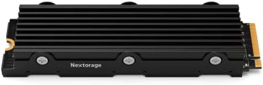 Nextorage Japan 2TB Internal SSD Compatible with PS5 Console and PC M.2 2280 with Heatsink PCIe Gen4.0 NVMe NEM-PAB2TB DRAM Less Max. Transfer Rate Read: 7400MB/s, Write: 6400MB/s Solid State Drive