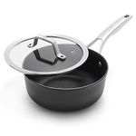 Calphalon Premier 2.5-Quart Saucepan Pot with Tempered Lid, Hard-Anodized Nonstick Cookware with MineralShield Technology, Oven & Dishwasher Proof