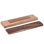 kalibri Keyboard Wooden Wrist Rest - Ergonomic Wood Palm Rest Hand Support for PC Computer Laptop Gaming Keyboards in Home or Office - Walnut, Size M