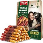 Dog Treats Rawhide Sticks Wrapped w