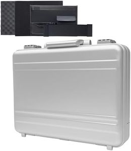 ALUNEX Aluminum Storage Case with Customizable Foam and TSA Locks, Slive
