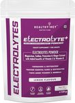 HealthyHey Nutrition Electrolyte Powder, Natural Lemon Flavor - Hydration Drink Mix Supplement with Ginger Extract - Boost Energy - NO Maltodextrin Sugar - 15 Servings