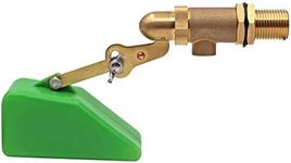 MACGOAL 1/2 Inch Brass Valve with Plastic Float Water Float Valve with Adjustable Arm Automatic Fill Float Ball Valve for Water Tank Fountains Livestock Waterer