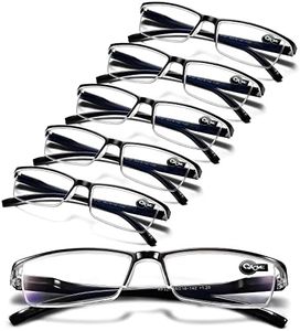 Gaoye 6PCS Reading Glasses Men - Unbreakable Blue Light Blocking Computer Readers Women Stay Clear Magnifying Vision(1.5) Black