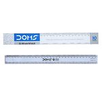 Doms Q Series 30 cm Transparent Scale | Precise Marking For Accurate Results | Durable & Strong Plastic Prevents Breakage | Pack of 10 Pieces