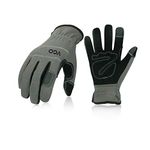 Vgo... Safety Work Gloves Touchscreen,Builder Delivery Gloves,Gardening Gloves,Light Duty Mechanic Gloves(NB7581,Gray,L,1Pair)