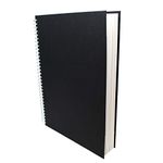 Artway Studio – Spiral Bound A3 Sketchbook – Portrait - 96 Sides/48 Pages of 170gsm Cartridge Paper – Black Hardback Sketchbook