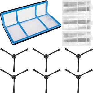 BlueStars Replacement Parts Filter Kit for Robotic Vacuum ILIFE V3 V3s V5 V5s V5s Pro Robot Vacuum Cleaner - 1 Primary Filter 3 HEPA Filter 6 Side Brushes - Pack of 10