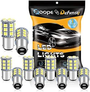 Qoope 1076 LED Bulb for RV White 1142 1004 BA15D LED Bulb for RV Camper Trailer Motorhome Boat Marine Yacht Light #90 Yard landscape Bulb (10 Pack) 1