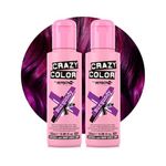Crazy Color Vibrant Burgundy Semi-Permanent Duo Hair Dye. Highly Pigmented Purple Wine Conditioning & Oil Nourishing Vegan Formula | No Bleach or Ammonia | 200ml