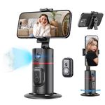 Midora Auto Face Tracking Tripod - 360° Rotating Smart Phone Stand with Gesture Control and Remote, Long Battery Life, Perfect for Live Streaming, Video Calls, Vlogging, Fits Phones 7-10.5 cm Wide