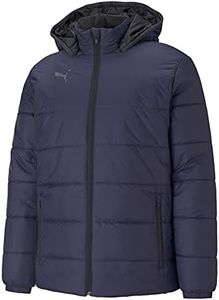 PUMA Mens TeamLIGA Padded Jacket, Peacoat/White, Large US