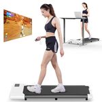 Walking Pad, Under Desk Treadmill, 2.5 HP Treadmill for Home Office with LED Display Remote Control, 300 Lbs Capacity, Installation Free