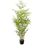 Artificial Green Bamboo Plant for Home Decor/Office Decor/Gifting | Natural Looking Indoor Plant (with Pot, 150 cm) (5 FEET)