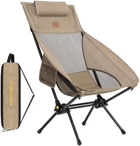 FanttikOutdoor Zeta L8 Max Camping Chair, Portable & Lightweight, Multi-Angle Adjustable, Supports up to 250 lbs, Comfort-Driven Design, High Strength Camping Chair (Khaki)